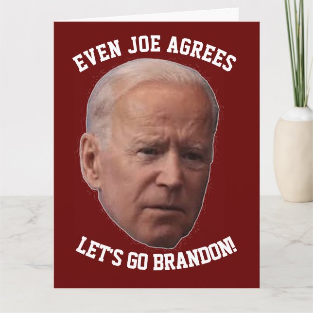 BIDEN AGREES LET'S GO BRANDON BIG BIRTHDAY Cards (Front)