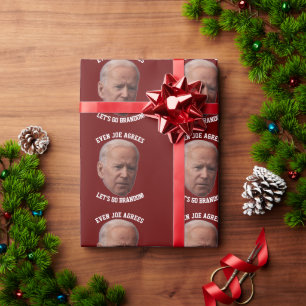 BIDEN AGREES LET'S GO BRANDON BIG BIRTHDAY WRAPPI WRAPPING PAPER