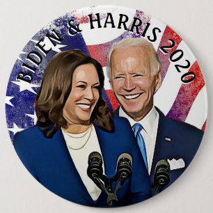 Biden and Harris 2020 Presidential Election Button