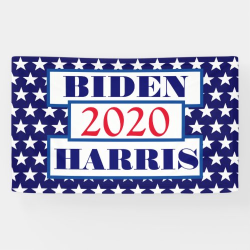 Biden and Harris 2020 Stars Banner