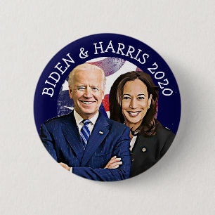Biden and Harris 2020 US Election Rally Button