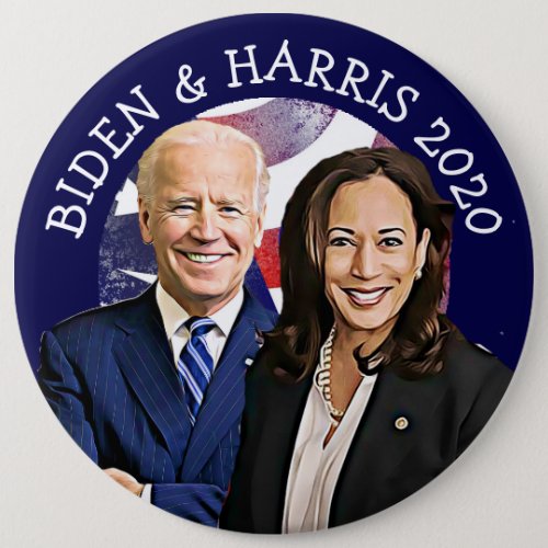 Biden and Harris 2020 US Election Rally Button