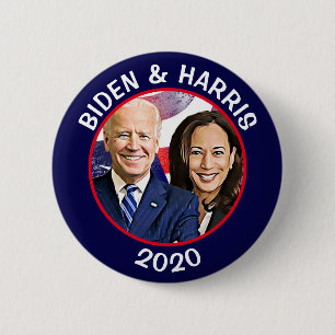 Biden and Harris 2020 US Election Rally Button