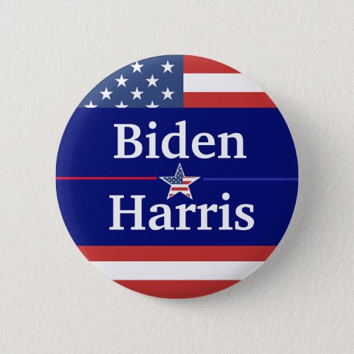 Biden and Harris American Flag 2020 Election Button