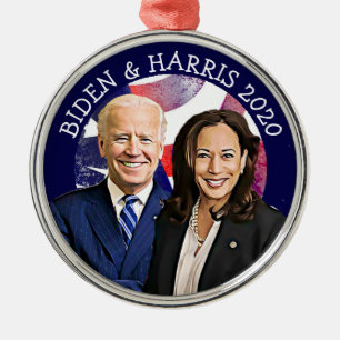 Biden and Harris Election 2020 Keepsake Metal Ornament
