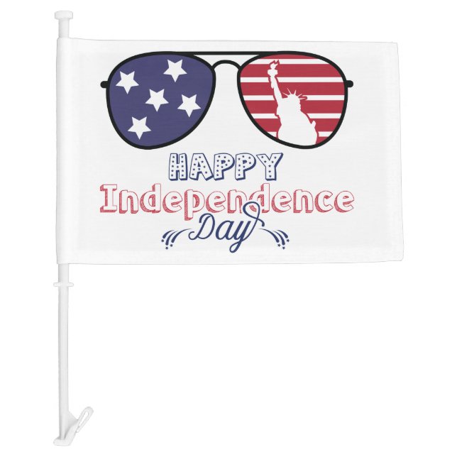 Biden Aviators Independence Day  Car Flag (Front)