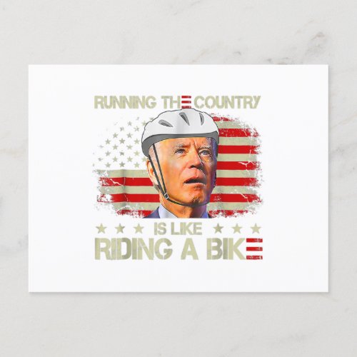 Biden Bike Bicycle Running The Country Is Like Rid Postcard