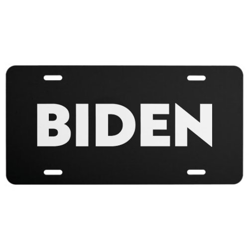 Biden Black white _ car License Plate