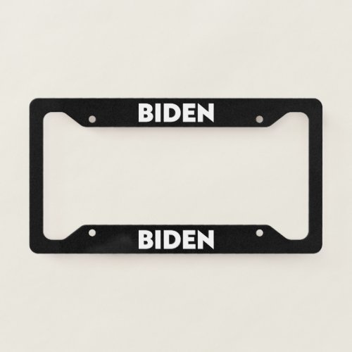 Biden black white _ License Plate Frame