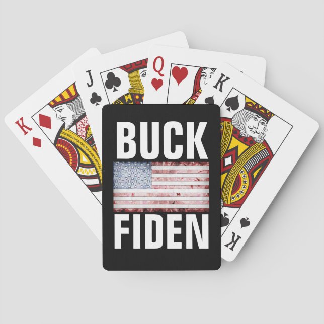 BIDEN BUCK FIDEN FUNNY PLAYING CARDS (Back)