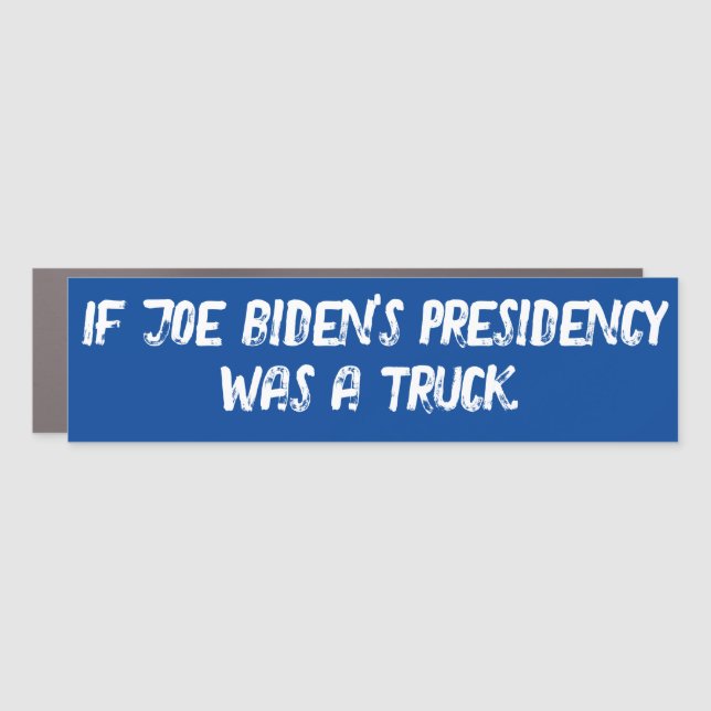 Biden Bumper Sticker Car Magnet (Front)
