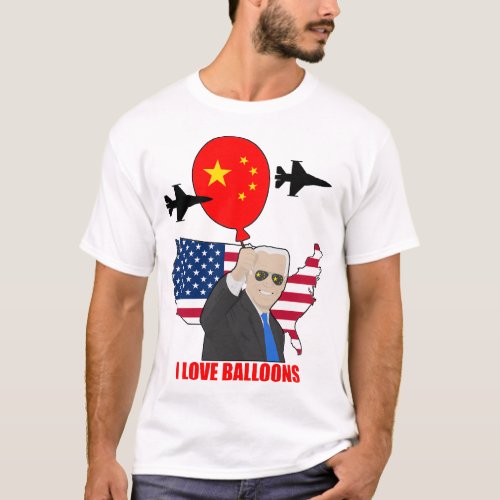 BIDEN_Chinese Spy Balloon Funny Sarcastic Joke T_Shirt