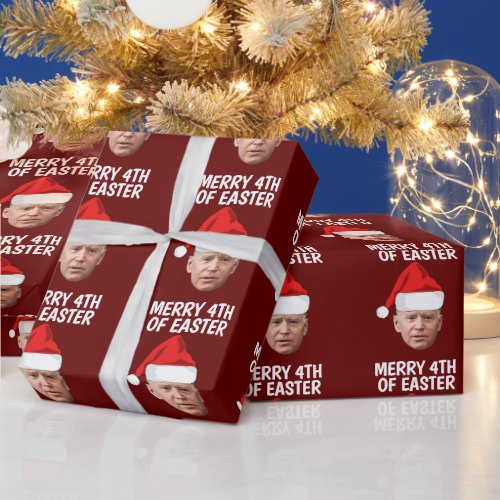 BIDEN CHRISTMAS MERRY 4TH EASTER WRAPPING PAPER