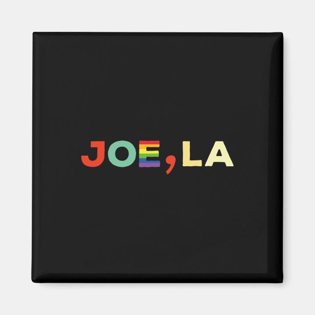 Biden Comma La Kamala Harris Funny Gay Pride Rainb Magnet (Front)