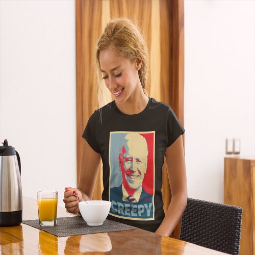 BIDEN CREEPY POP ART Anti Joe Biden T_Shirt