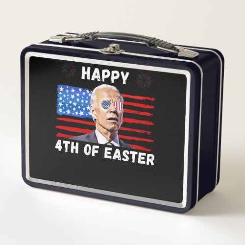 Biden dazed merry 4th of you know metal lunch box