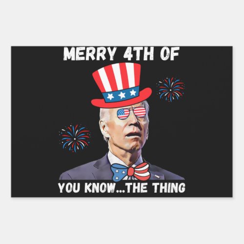 Biden dazed merry 4th of you know wrapping paper sheets