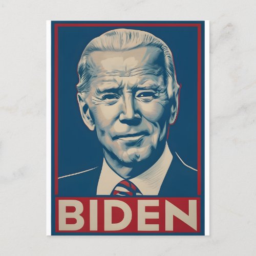 Biden Election 2024 Retro political  Postcard