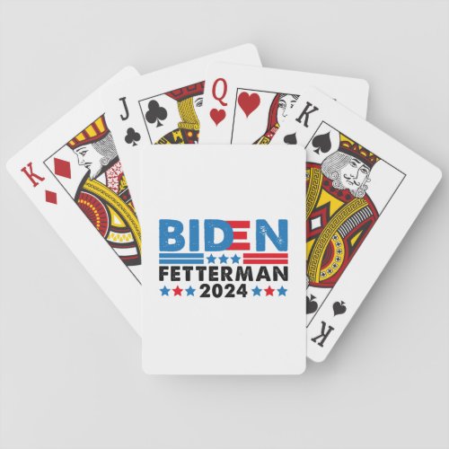 Biden Fetterman 2024  Poker Cards