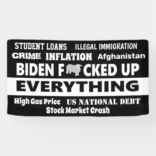 Biden Fewecked Up Everything Banner