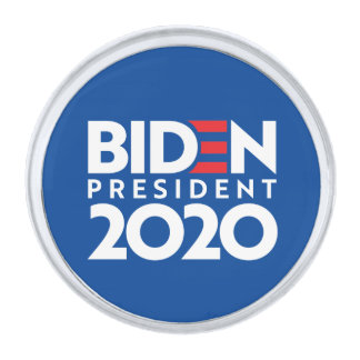 BIDEN FOR PRESIDENT 2020 SILVER FINISH LAPEL PIN