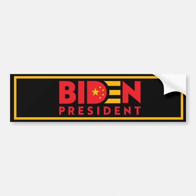 Biden for President of China Bumper Sticker (Front)