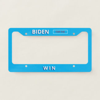 Biden for the Win - Light Blue License Plate Frame