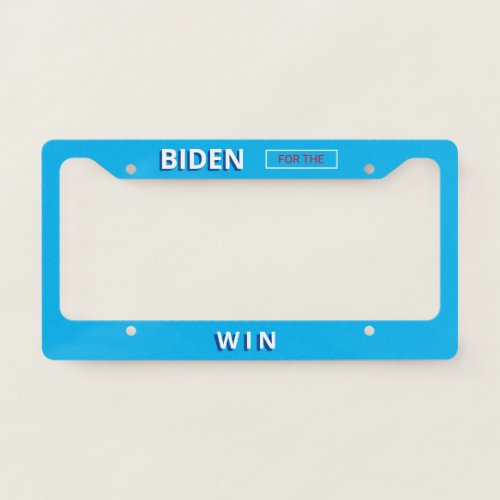 Biden for the Win _ Light Blue License Plate Frame
