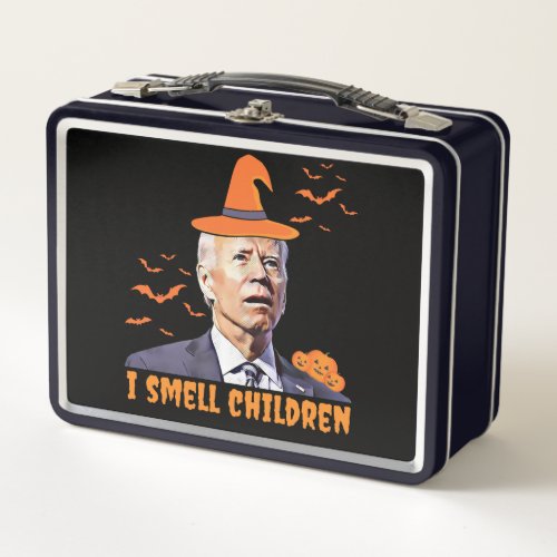 Biden Halloween  I Smell Children Republicans Ha Metal Lunch Box