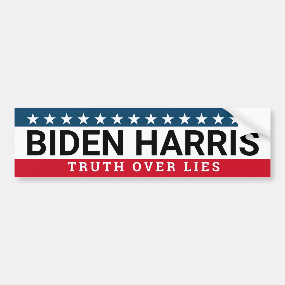 Biden Harris 2020 2024 Truth Over Lies Bumper Sticker Zazzle