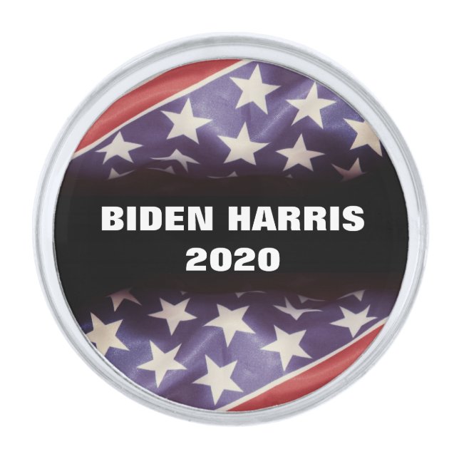 BIDEN HARRIS 2020 American Flag Lapel Pin (Front)