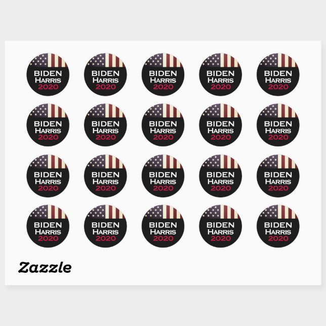 BIDEN HARRIS 2020 Americana Campaign Classic Round Sticker (Sheet)