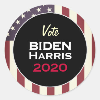 BIDEN HARRIS 2020 Americana Round Campaign Sticker