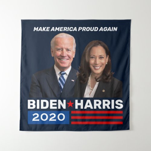 Biden Harris 2020 Blue Campaign Banners Tapestry