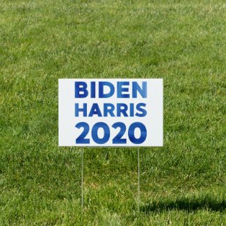 Biden Harris 2020 blue watercolor double-sided Sign