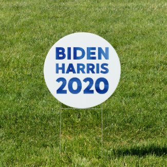 Biden Harris 2020 blue watercolor double-sided Sign