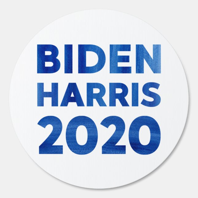 Biden Harris 2020 blue watercolor single-sided Sign (Front)