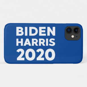 Biden Harris 2020 bold text on blue iPhone 11 Case