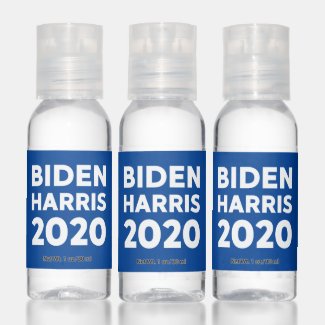 Biden Harris 2020 bold text on blue election Hand Sanitizer