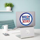 Biden Harris 2020 Bumper Sticker (Laptop On Desk)