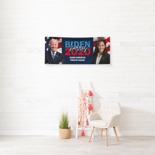 Biden Harris 2020 Campaign Patriotic Photo Banner | Zazzle