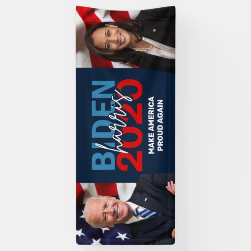 Biden Harris 2020 Campaign Patriotic Photo Banner | Zazzle