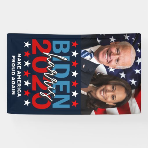 Biden Harris 2020 Campaign Patriotic Photo Banner Zazzle 2928