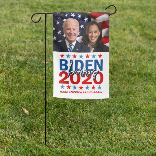 Biden Harris 2020 Campaign Patriotic Photo Garden Flag | Zazzle.com