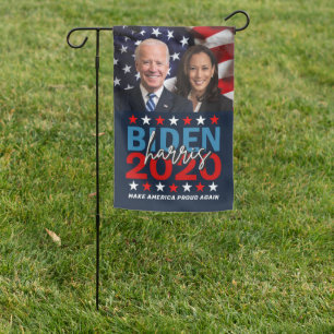 Biden Harris 2020 Campaign Patriotic Photo Garden Flag