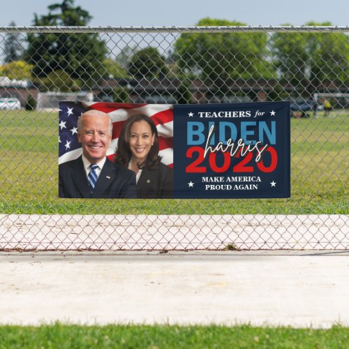 Biden Harris 2020 Campaign with Patriotic Photo Banner