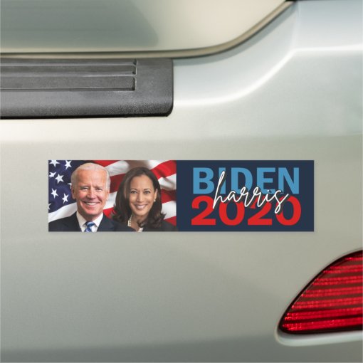 Biden Harris 2020 Campaign With Patriotic Photo Car Magnet 