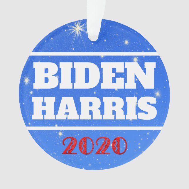 Biden Harris 2020 Christmas Keepsake Ornament (Front)