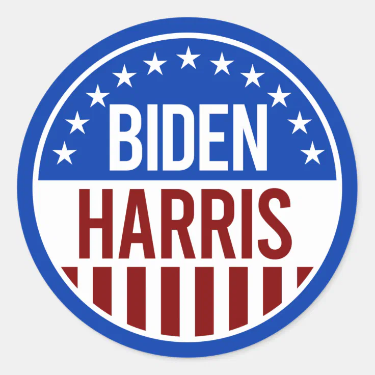 Biden Harris Classic Round Sticker Zazzle