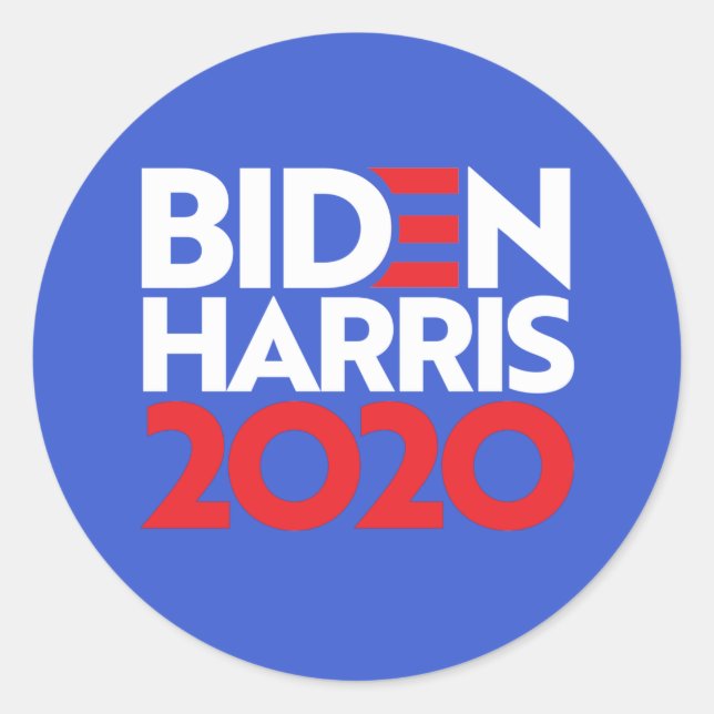 BIDEN HARRIS 2020 CLASSIC ROUND STICKER (Front)